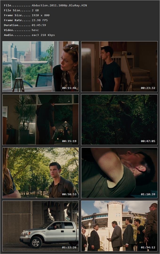 Abduction (2011) Hindi Dual Audio HDRip 1080p – 720p – 480p