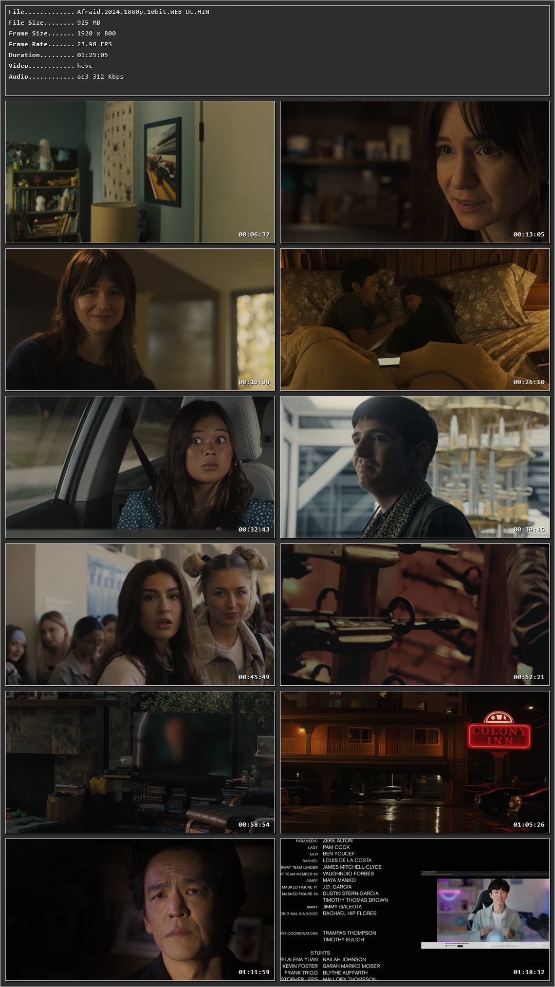 Afraid (2024) Hindi Dual Audio HDRip 1080p – 720p – 480p