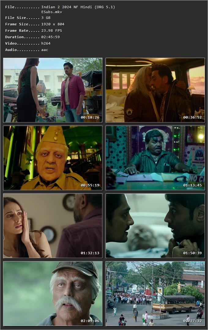 Indian 2 2024 Hindi (Org) HDRip 720p – 480p – 1080p