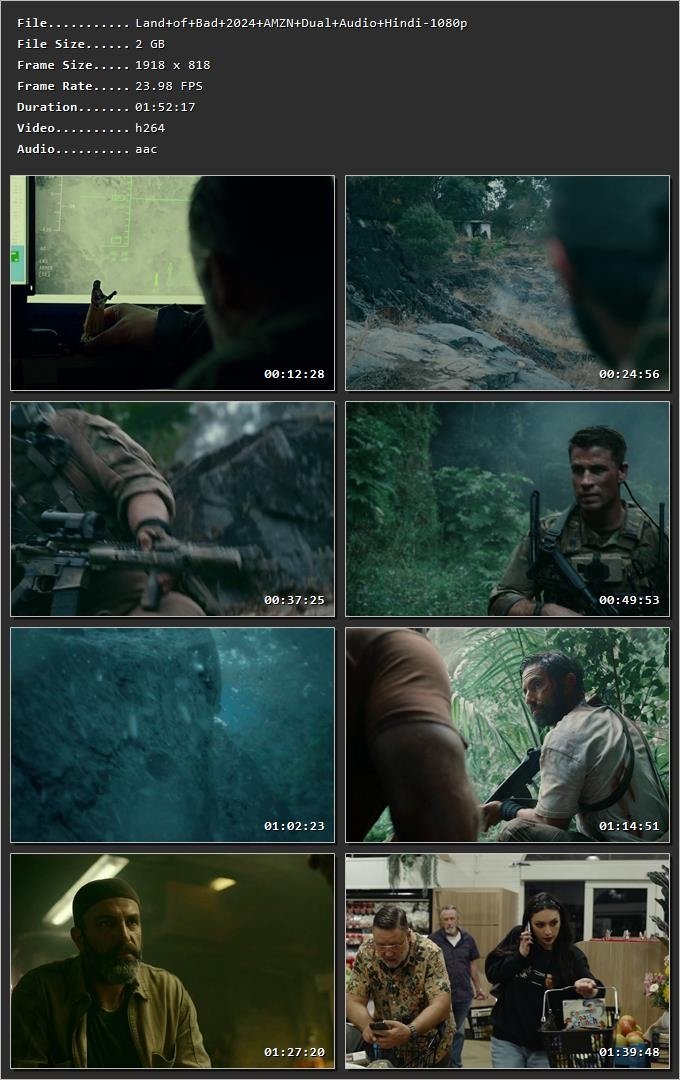 Land of Bad 2024 Hindi Dual Audio HDRip 1080p – 720p – 480p