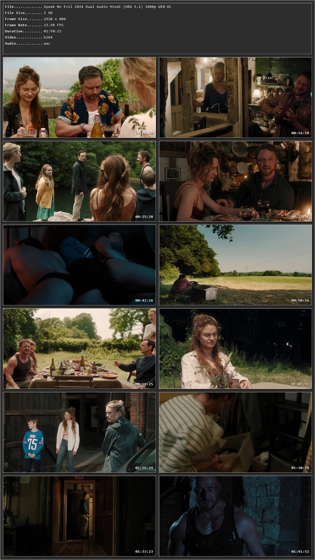 Speak No Evil 2024 Hindi Dual Audio HDRip 1080p – 720p – 480p